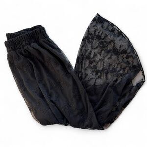 Y2K Black Lace High-Low Midi Skirt with Mini Lining. 90s, Goth, Punk, Whimsygoth